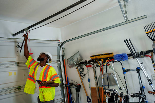 Professional Garage Door technician working in Flint, MI